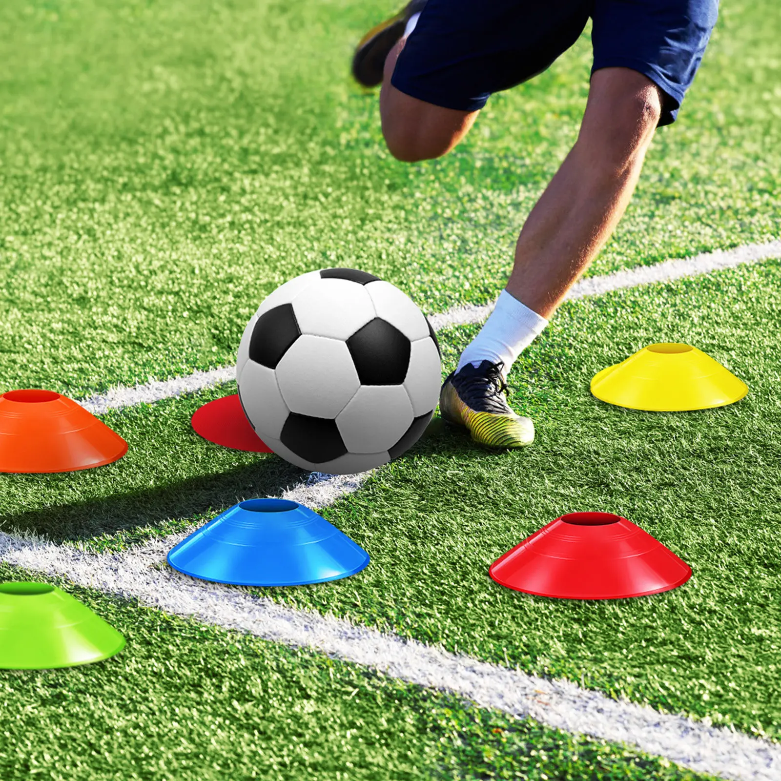 30 Buah Kerucut Sepak Bola, Pe - Football Training Cone ulasan dan harga