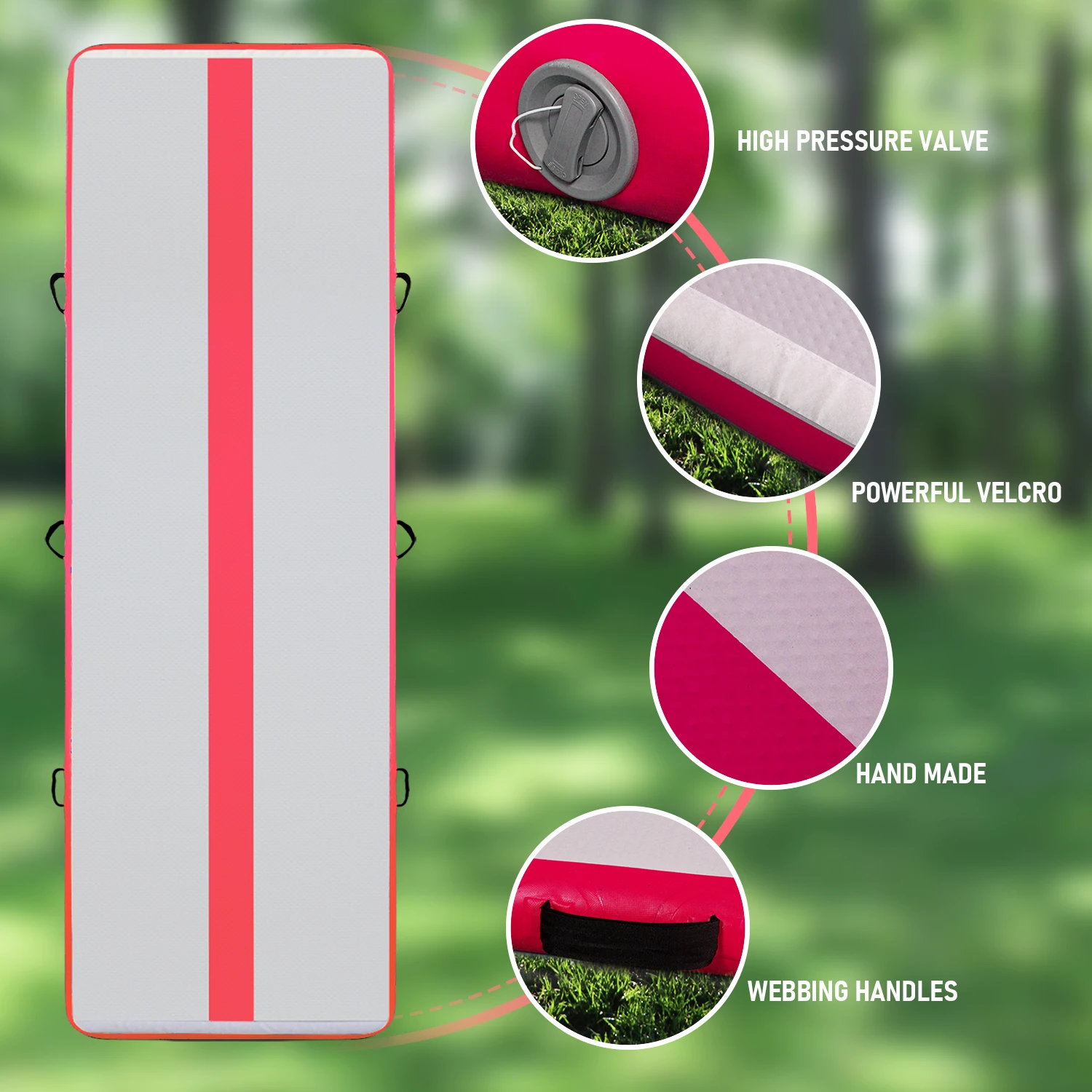 Picture 7: EU Free Shipping Dropshipping Yoga Mat Gym Eco-Friendly Tumbling Mat Air Track Inflatable Gymnastics Mat For Home