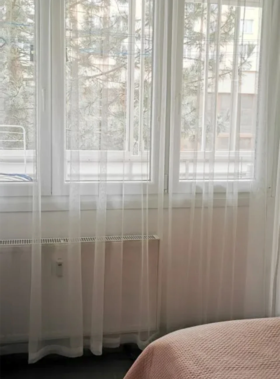 Asazal Weiß Tüll Sheer Bay Fenster Gaze Vorhänge Für Wohnzimmer Balkon Custom Größe Moderne Voile Vorhänge Schlafzimmer Dekoration – Detail 11