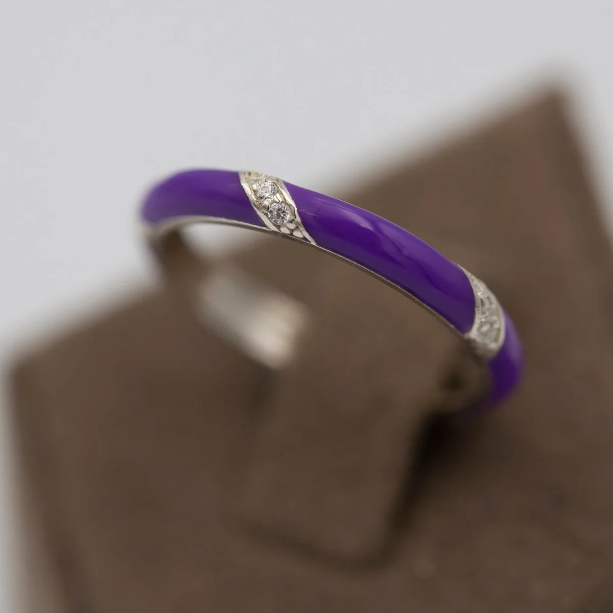 Round Cut Lab Created Diamond Ring Featuring Blue Enamel Work Lab Diamond Ring 9K/14K/18K Gold Unique Engagement Ring For Women