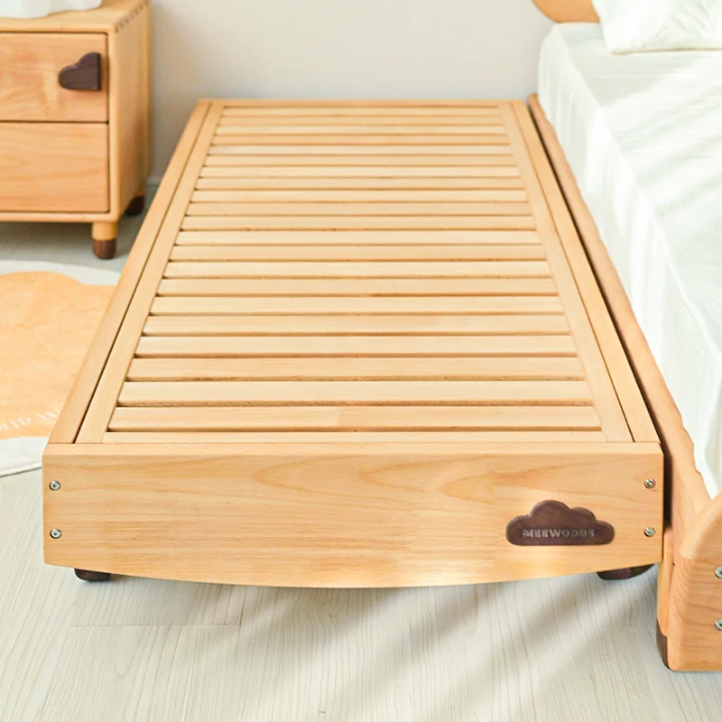 

Customizable solid wood side children's artifact flat bed