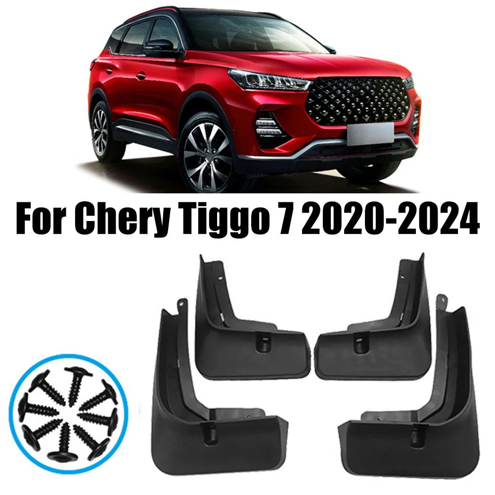 4pcs Car Fender Kits  For Chery Tiggo 7 For Tiggo 7 Por For Tiggo 7 Plus 2020 2021 2022 2023 2024 Car Exterior Mudguards