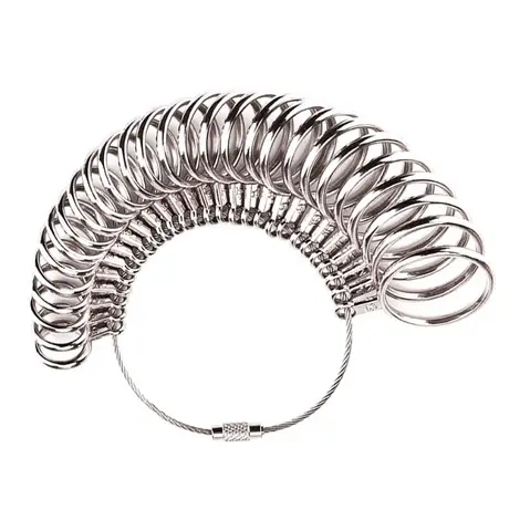 알루미늄 합금 링 게이지 Sizer Meter 핸드 루프 보석 측정 링 도구 크기 0-13mm 측정 손가락 둘레