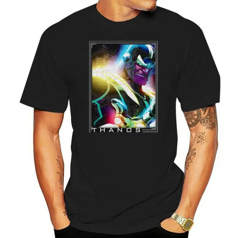 Neon Thanos Profile Tshirt Man T-Shirt Summer T Shirts Short Sleeve April Tops Fitness Tees 2024 Crew Neck 100% Cotton Clothes