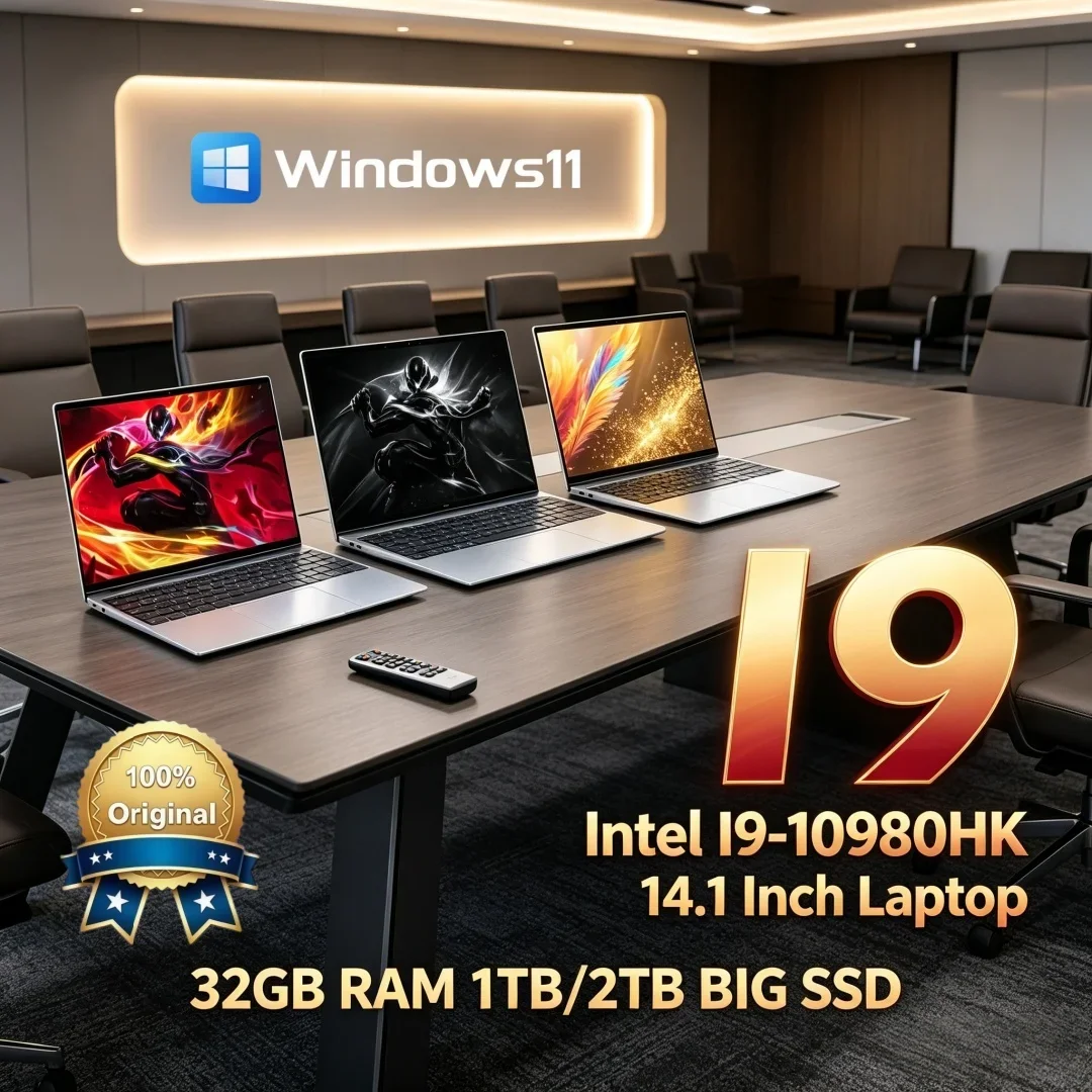 14.1 Inch Top Rated Intel I9-10980HK Popular New Slim Portable Notebook Original Win11 32GB RAM SSD High Performance Laptop