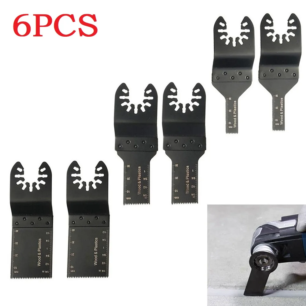 

6pcs 10/20/34mm Oscillating Saw Blades High Carbon Steel Bi-Metal Multitool Blades Oscillating Multi Tool Saw Blades Renovator