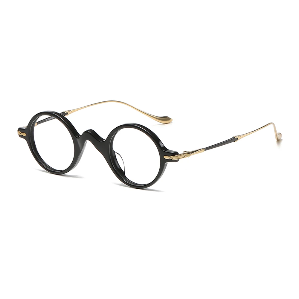 

Acetate Titanium Glasses Frame Men Retro Vintage Round Eyeglasses frames Women Brand Design Spectacles Ultralight male Eyewear