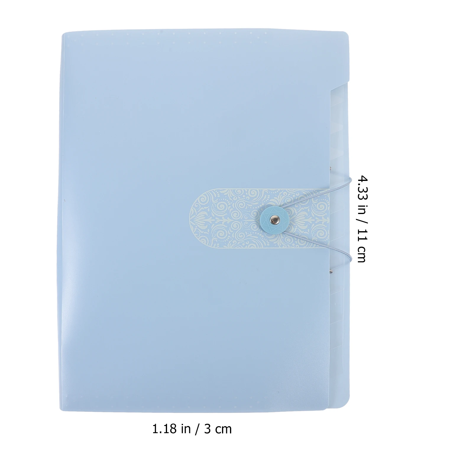 

Lovely 6 Pocket Folder File Organizer Button Blue Large Capacity Document Storage Office School Travel Accordion File Bag