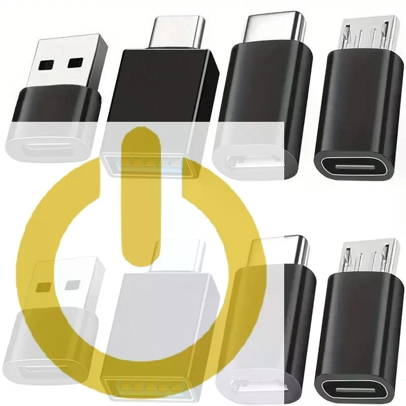 4/8pcs USB C Female Adapter Set USB A To USB C Micro USB To Type C Converter For Car Charger Laptop Phone