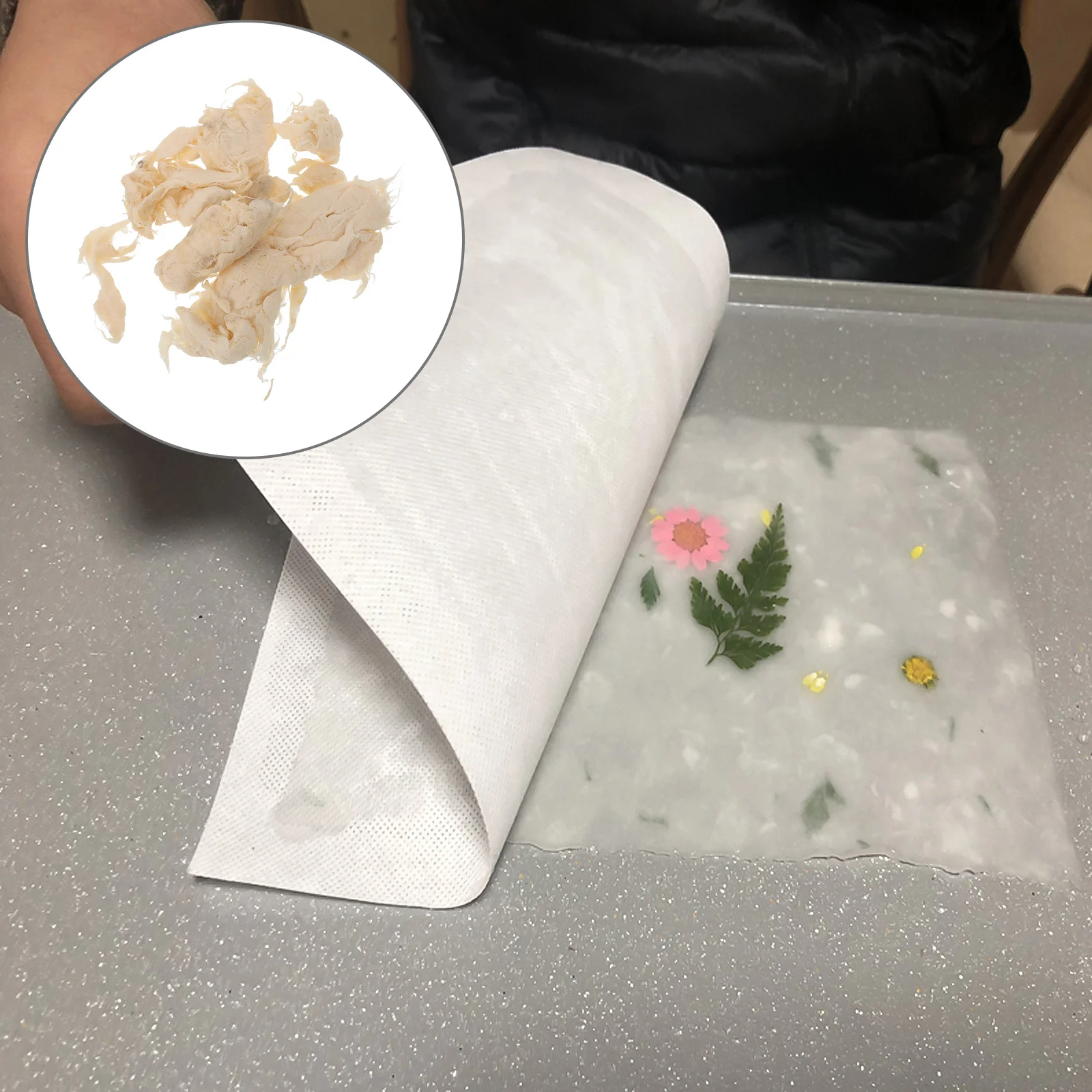 1 حقيبة من Diy بها بنفسك الحرف اليدوية ورقة لب ألياف الخشب للأطفال الحرفية صنع عدة مشروع فني النشاط التعليمي نسيج فريد اليدوية #6