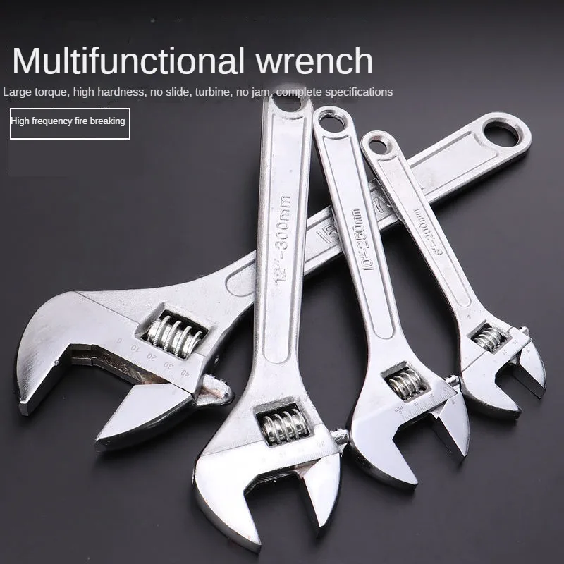 Adjustable wrench 6 ins 8 ins 10 ins 12 ins 15 ins 18 ins industrial grade adjustable wrench heavy-duty adjustable wrench