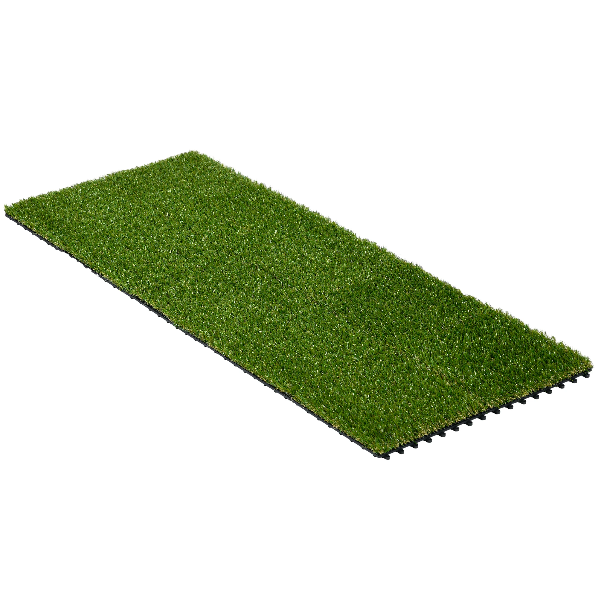 Afbeelding 4: Kunstgrasmat 10 Stuks 30x30cm, 25mm Pile Hoogte, Realistisch Groen, Drainage, 11K Vezels/m2