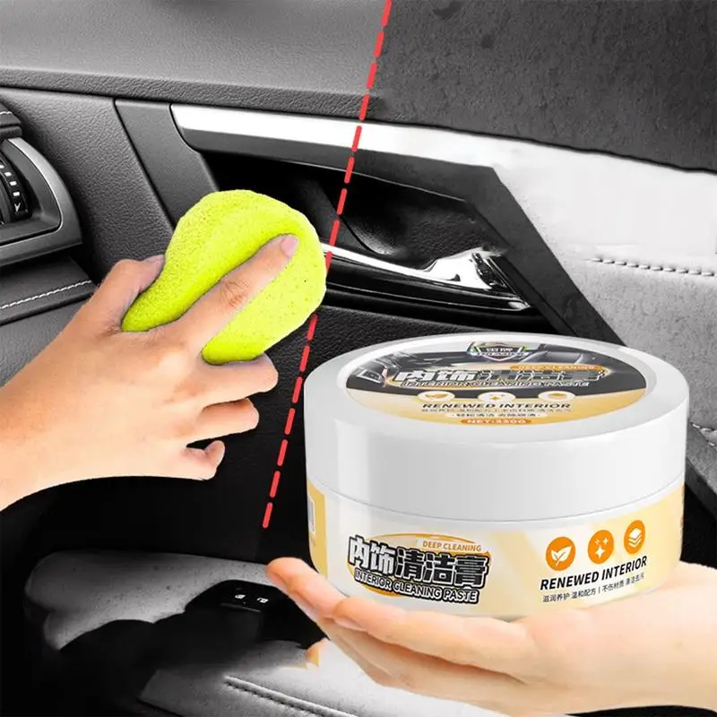 

Car Leather Cleaner And Conditioner 330g Car Leather Care Cream Stain Remover Leather Refurbishing Cream For Cars Trucks