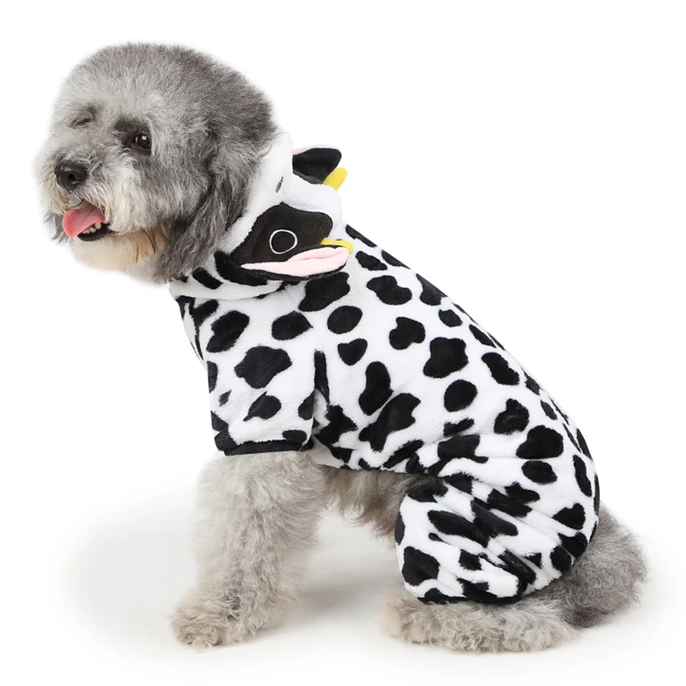 

Designer Pet Outfit Warm Dog Clothes Milk Cow Jumpsuit S Ideal for Parties Photo Shoots Pet Outfit Dog Clothes
