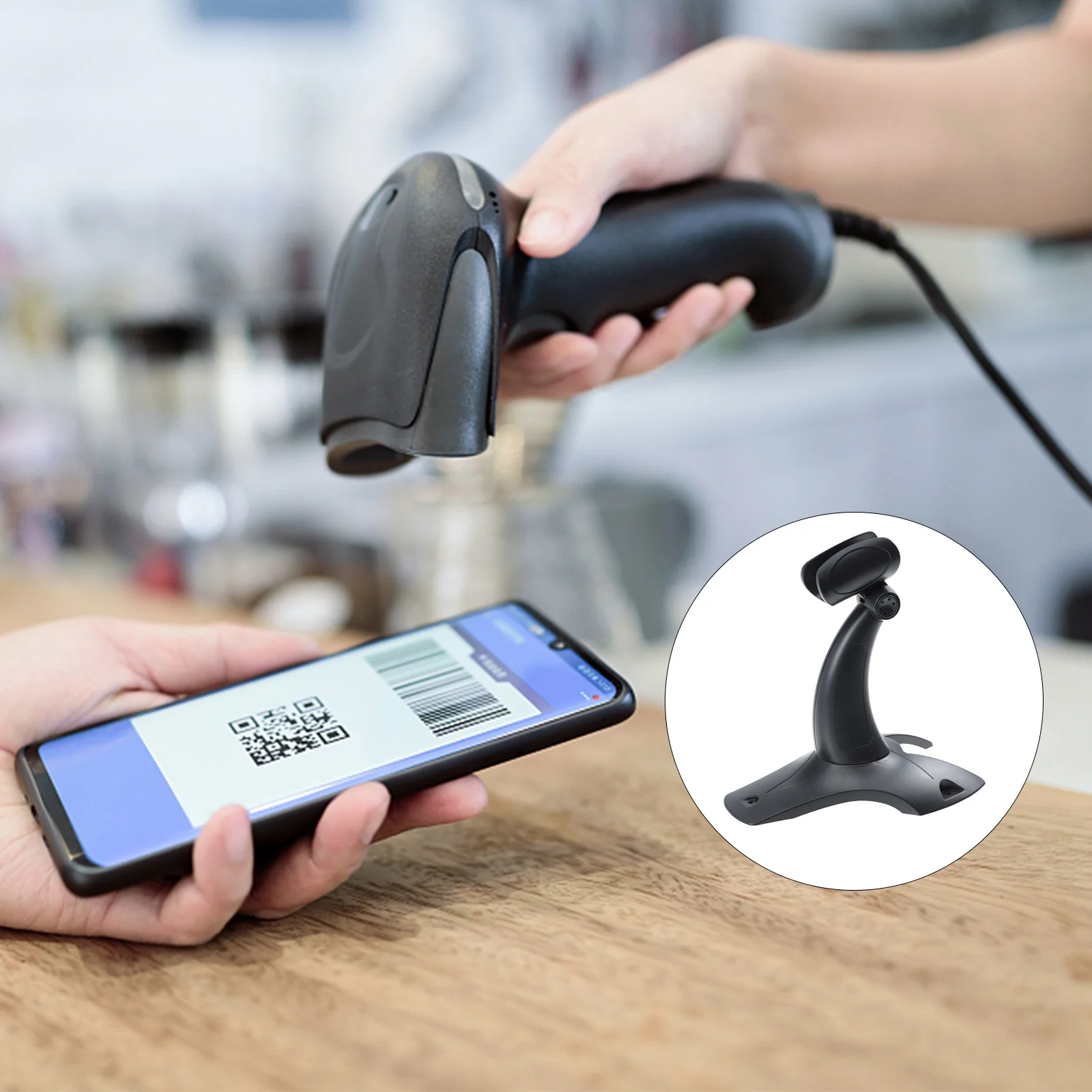 

Barcode Scanner Holder for Bracket Scanning Desk Handheld Reader Stand