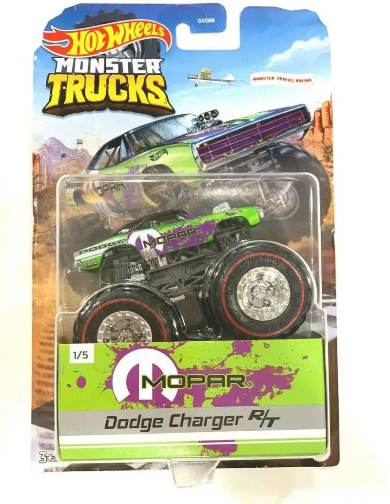 HOT WHEELS Monster Trucks 1:64 Race Ace Volkswagen Bus Dodge Charger MOPAR Night Shifter Lion  Share Snapper Rodger Ramchargers