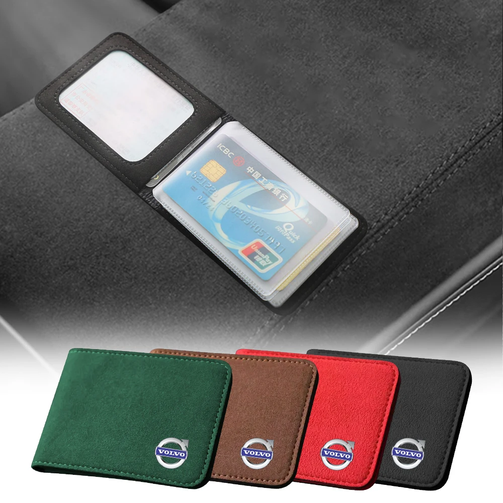 

Car License ID Card Passport Documents Auto Wallet Storage Accessories For Volvo RDESIGN XC90 XC60 XC40 XC70 S60 S80 S90 V40 V60