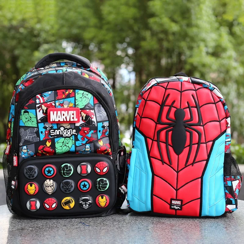 

Australia Smiggle Marvel Backpack Cartoon Series Spider-Man School Bag Anime Backpack Student Gift Separate Purchases