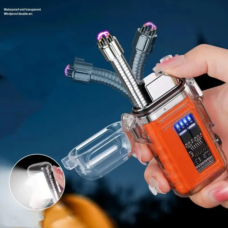 Unique Mysterious Gift Torch Lighter Cigarette Accessories Creative Straight Flame Electric Windproof Ignition Tool Men