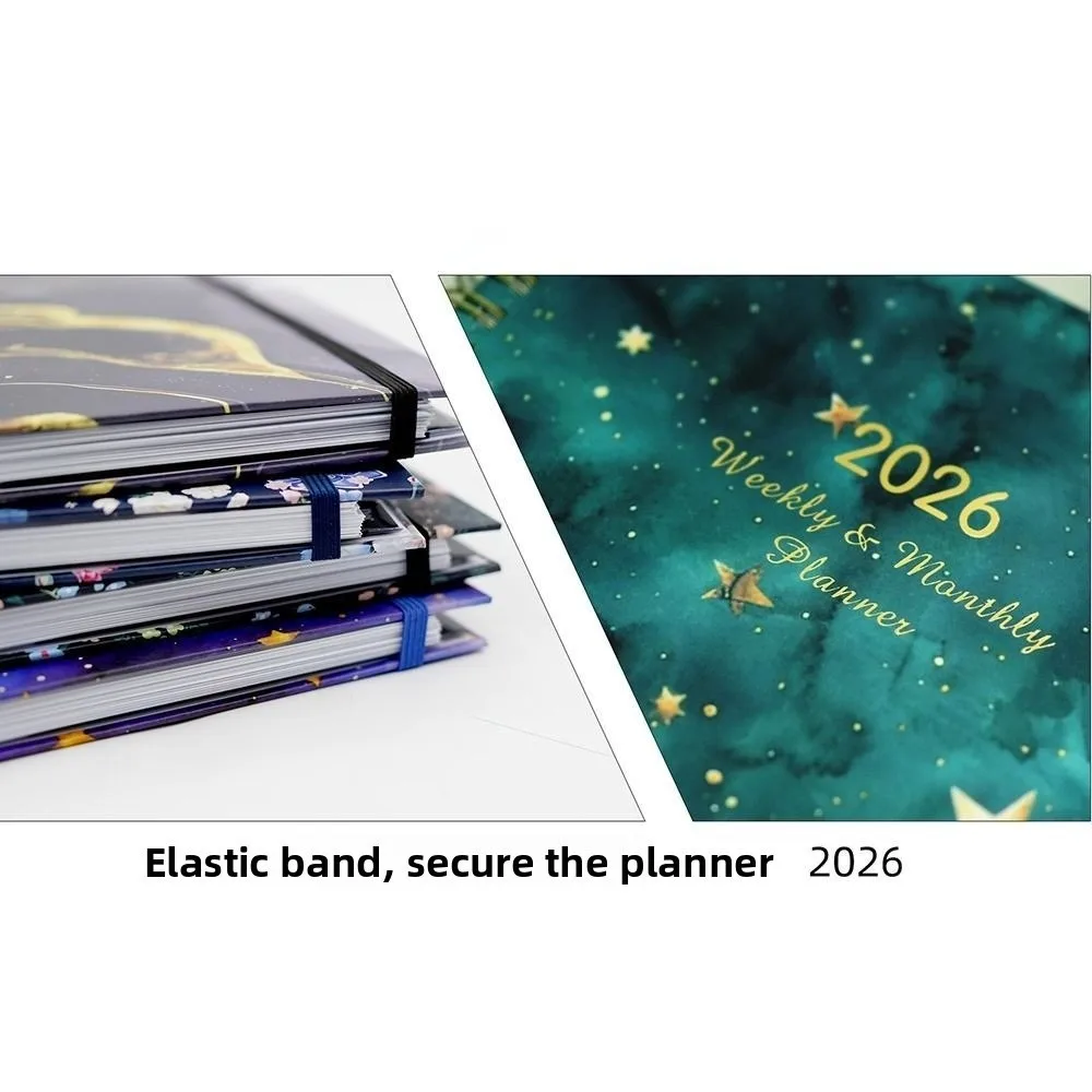 الإنجليزية 2026 جدول مخطط المفكرة 12 شهرا مقاومة للاهتراء A5 جدول أعمال التخطيط دفتر مرجعي بسيط قائمة المهام دفتر