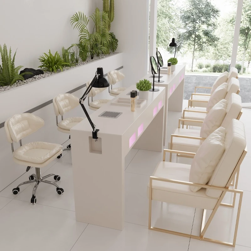 

Tables Nail Manicure Professional Table Salon Makeup Rest Nails Lamp Desk Beauty Designer Japanese Storage Nageltisch Organizer