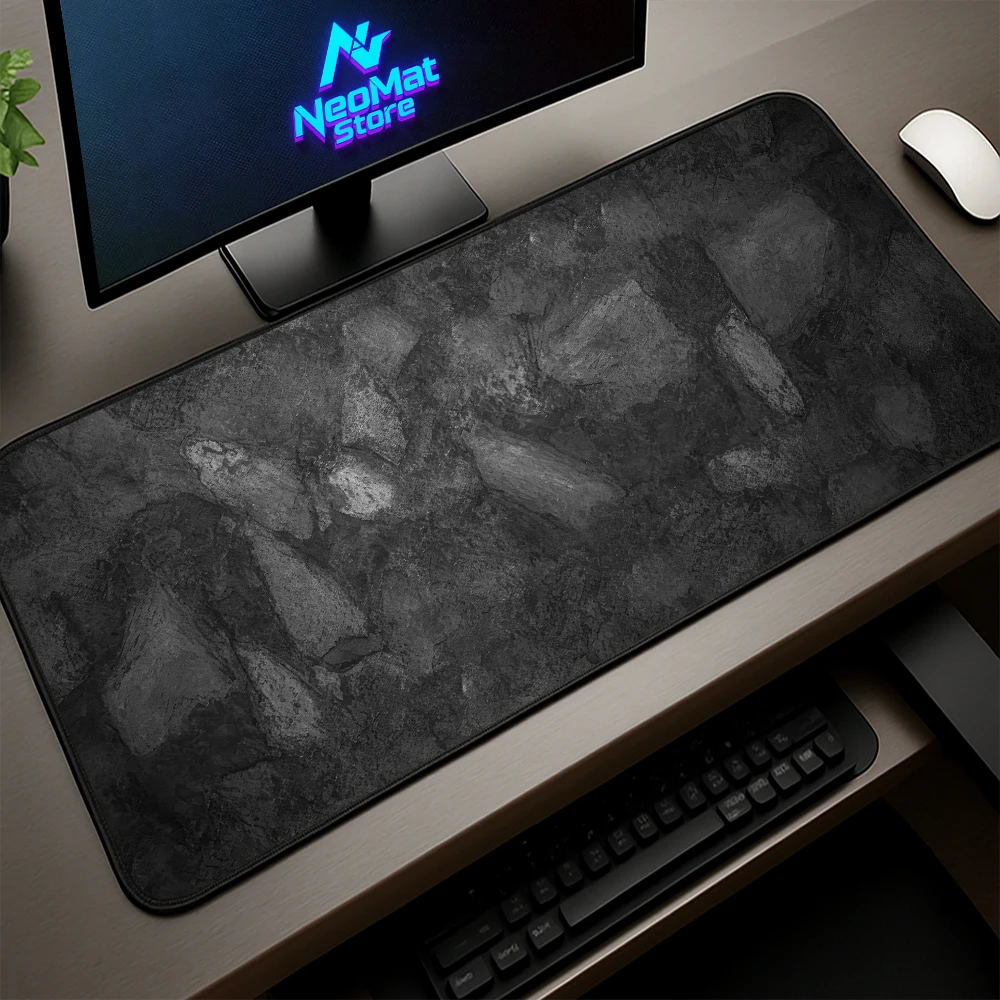 

Black Gamer Mousepad Marble Desk Mat 1200x550mm Full-sized Large Dark Gray Mouse Pad 1000x500 Table Carpet Pc Accessories Table