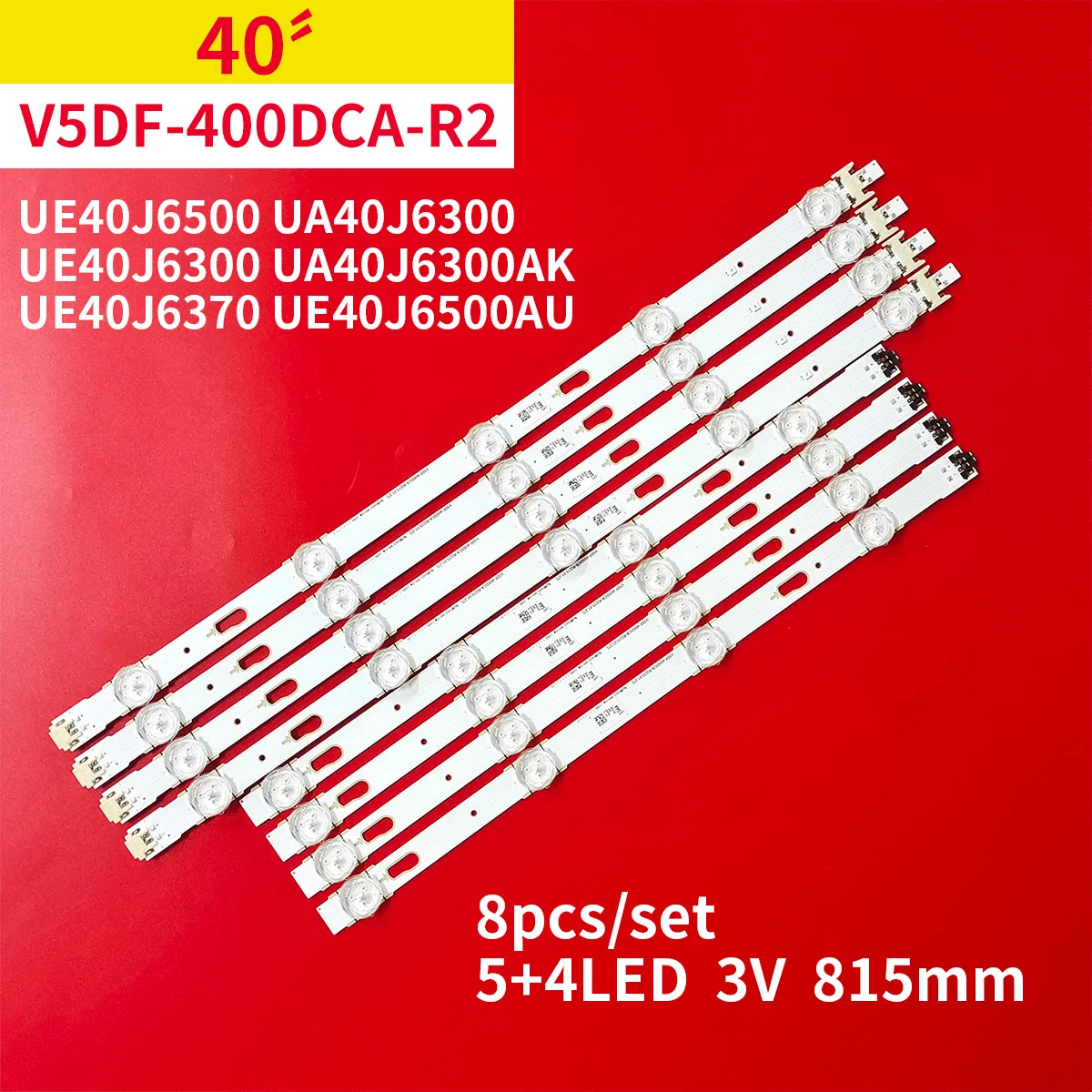 New 8 PCS LED Backlight strip For Samsung UA40J6300 UE40J6300 UE40J6300AK UE40J6500AU BN96-34783A 34784A V5DF-400DCA 400DCB-R