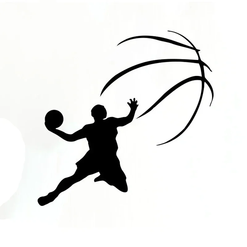 Car Stickers Personality Basketball Sports Fashion Sports Basketball Player Vinyl Car Decal Decorative Accessory,15cm