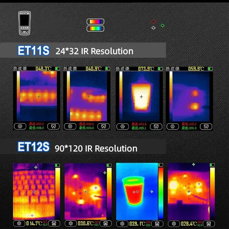 TOOLTOP ET11S/12S 2.8 Inches Portable Thermal Imager -20~ +400℃ IR Camera Digital Multimeter Circuit Automotive Inspection