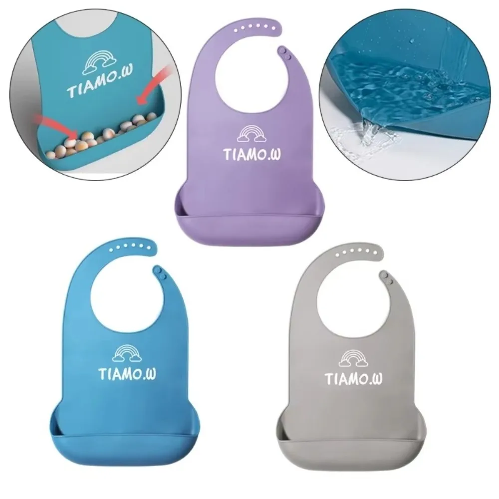 

New Anti-oil Adult Silicone Bib Washable Clothing Protector Adults Patients Feeding Waterproof Eating Protector for Elderly