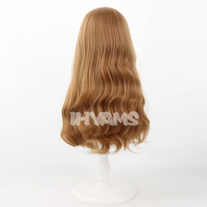Women Blonde Wigs Cosplay 65cm Wavy Long Synthetic Hair Heat Resistant Fiber