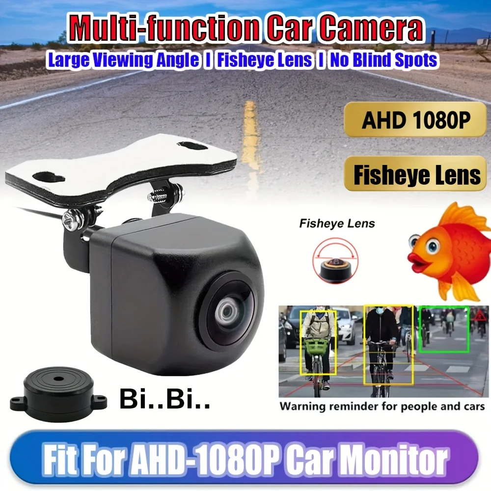 

AI Smart Car Camera with ADAS/BSD Alerts, 170° Fisheye Lens, AHD-1080P & Buzzer Alarm -Multi-View Front/Rear/Left/Right for Fit