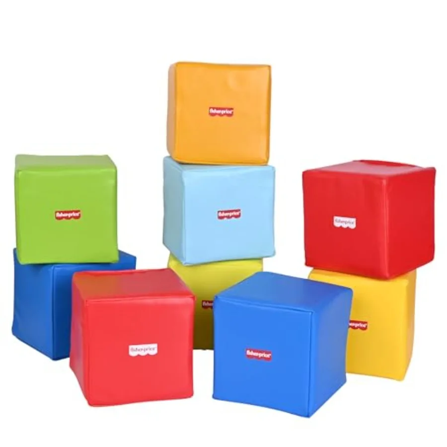 

Мягкие строительные блоки из пены для малышей, 9 больших разноцветных блоков для складывания, для детей от 2 лет, легкая развивающая игрушка для дошкольников