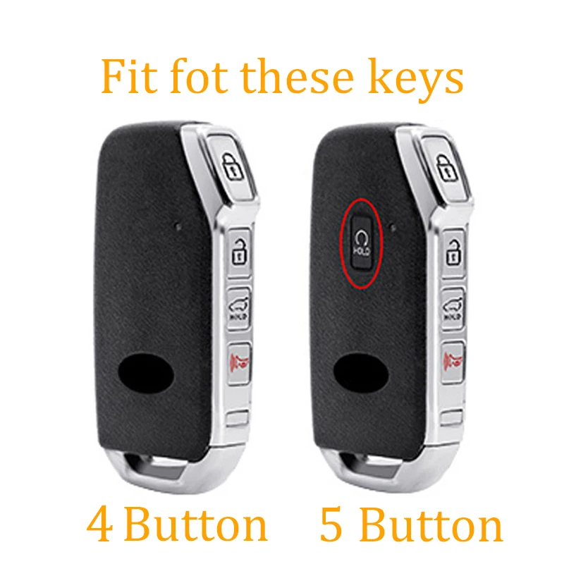 4 5 Buttons Shell For Kia Telluride Telluride SX 2021 Sportage R 2022 K5 GT Line 2021 Seltos 2020 TPU Car Remote Key Case Cover