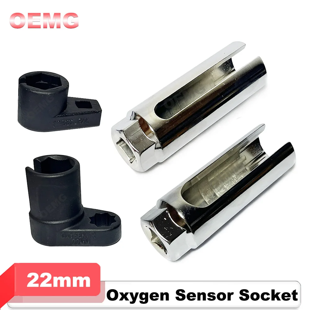 Auto Oxygen Sensor Socket Wrench with Side Wire Cutout 22mm 1/2\