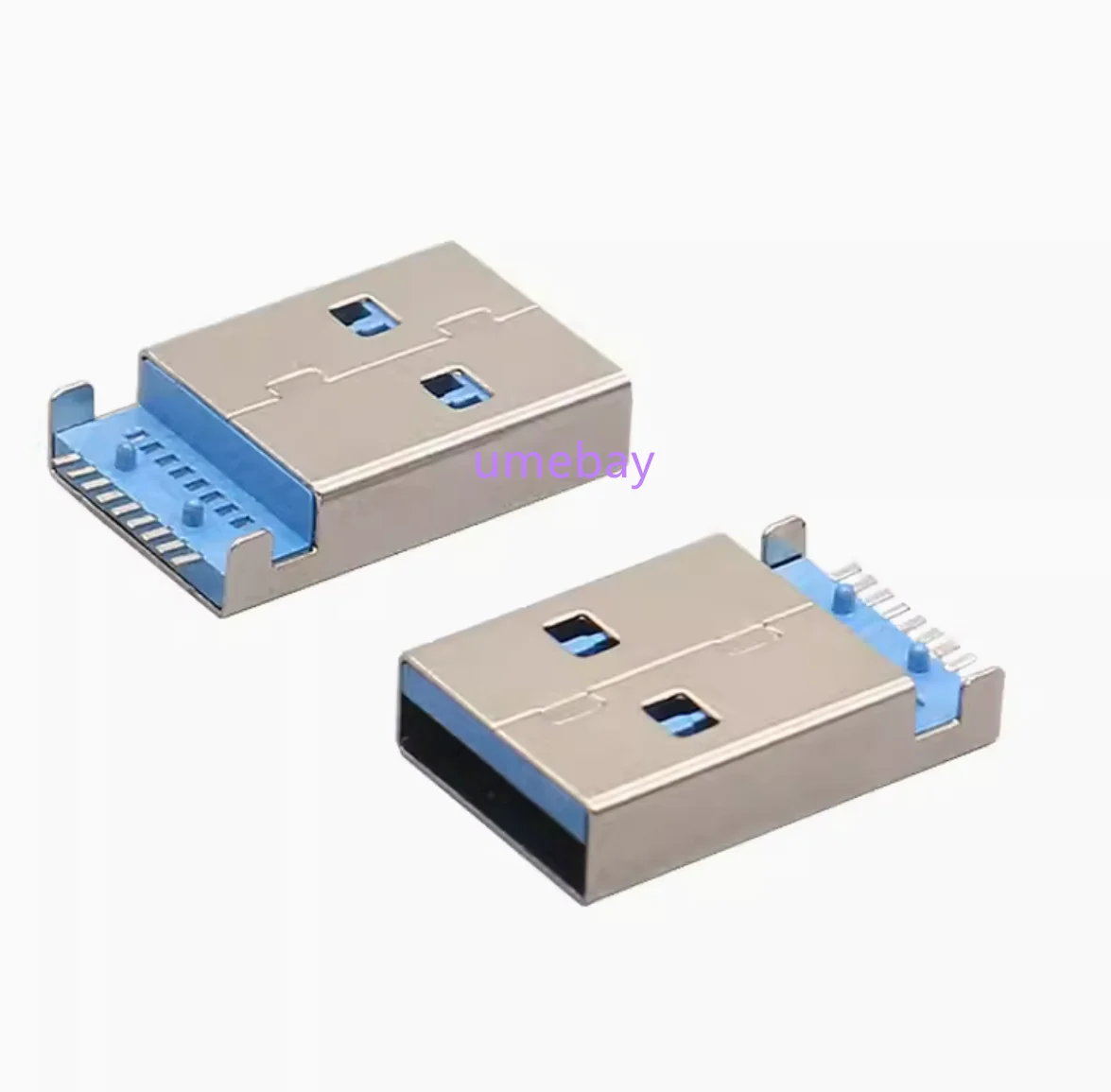 50pcs /  USB3.0 A-type male sinking plate SMT AM with fixed plastic USB3.0 male high-speed interface socket