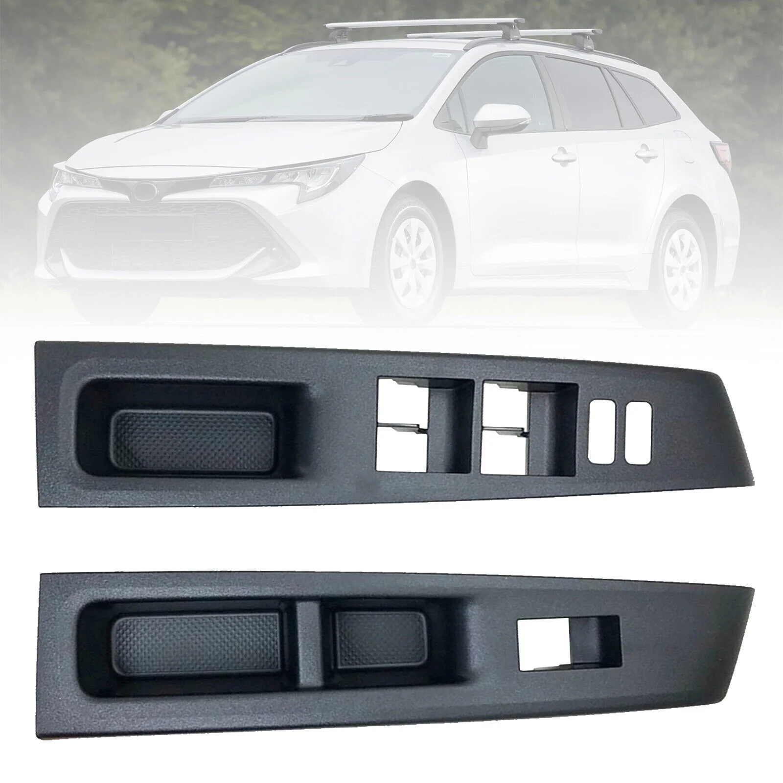 

2Pcs Front Armrest Upper Panel RH & LH Door Glass Lift Switch Panel Set For Toyota Vitz 2010-2014 74231-52630-C0 Car Accessories