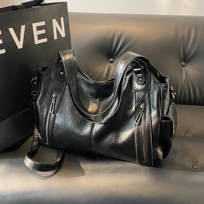 

2025 Women's Retro Rivet Tote Bag - Patent Puckered Stitching (2.5mm Thread), Ergonomic Straps (3.5cm Width + Memory Foam)