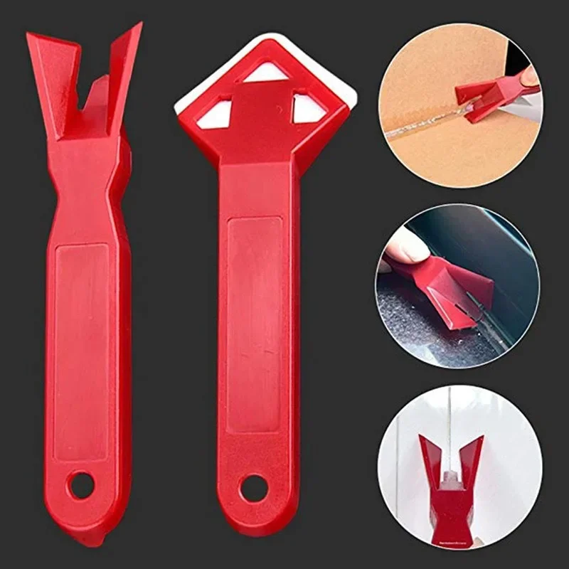 2Pcs/set Cleaning Pen Caulk Away Remover Finishing Made Builders Choice Tools Tile Angle Scraper Remove Residual Rubber Tool