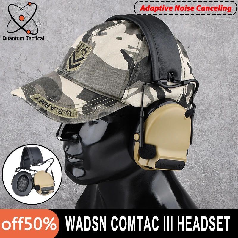 

WADSN Tactical COMTAC III Pickup Noise Reduction Headset Civil C3 Hunting Shooting Protect Headphone NO Communication Function