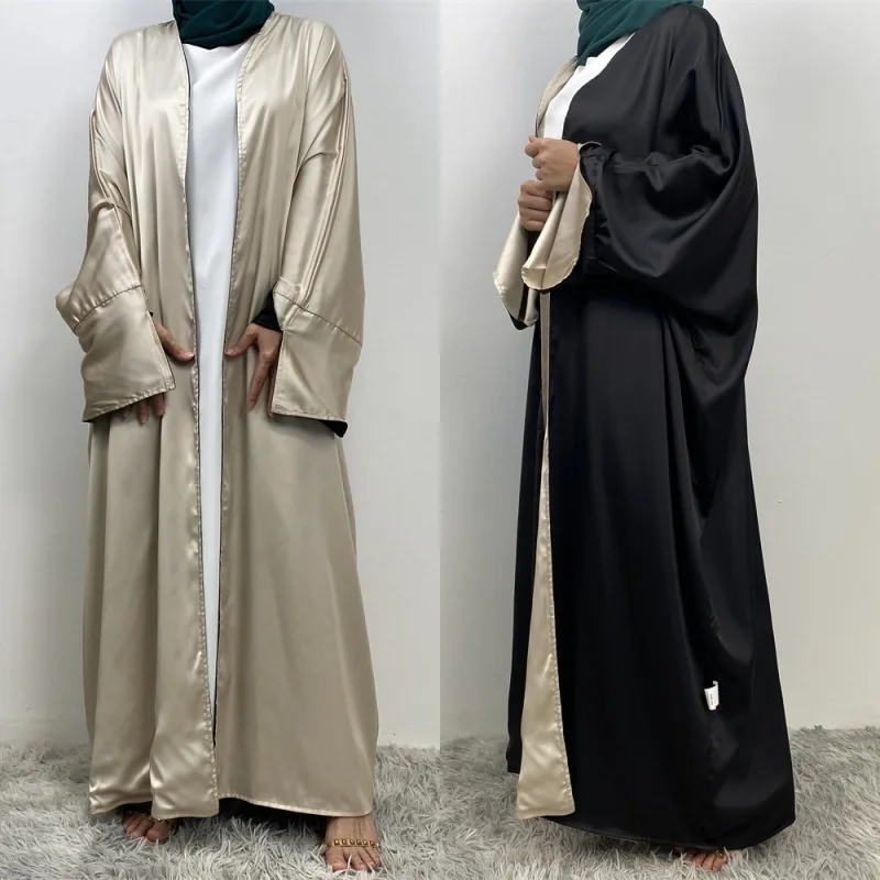 Cardigan en Polyester à la mode avec manches chauve-souris musulmanes, ample et Double face, Abaya 1428 Ramadan dubaï luxe Islam élégant