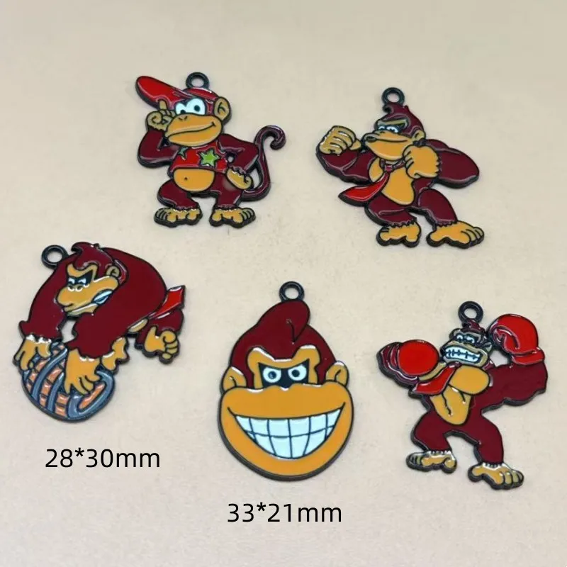 10pcs Cartoon Enamel Charms Charm For Jewelry Making Earring Pendant Bracelet Necklace Accessorys