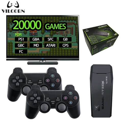 VILCORN Retro Video Game Console Super Game Stick 41000 Games for FC SFC GBA Portable Dendy Console for Gift