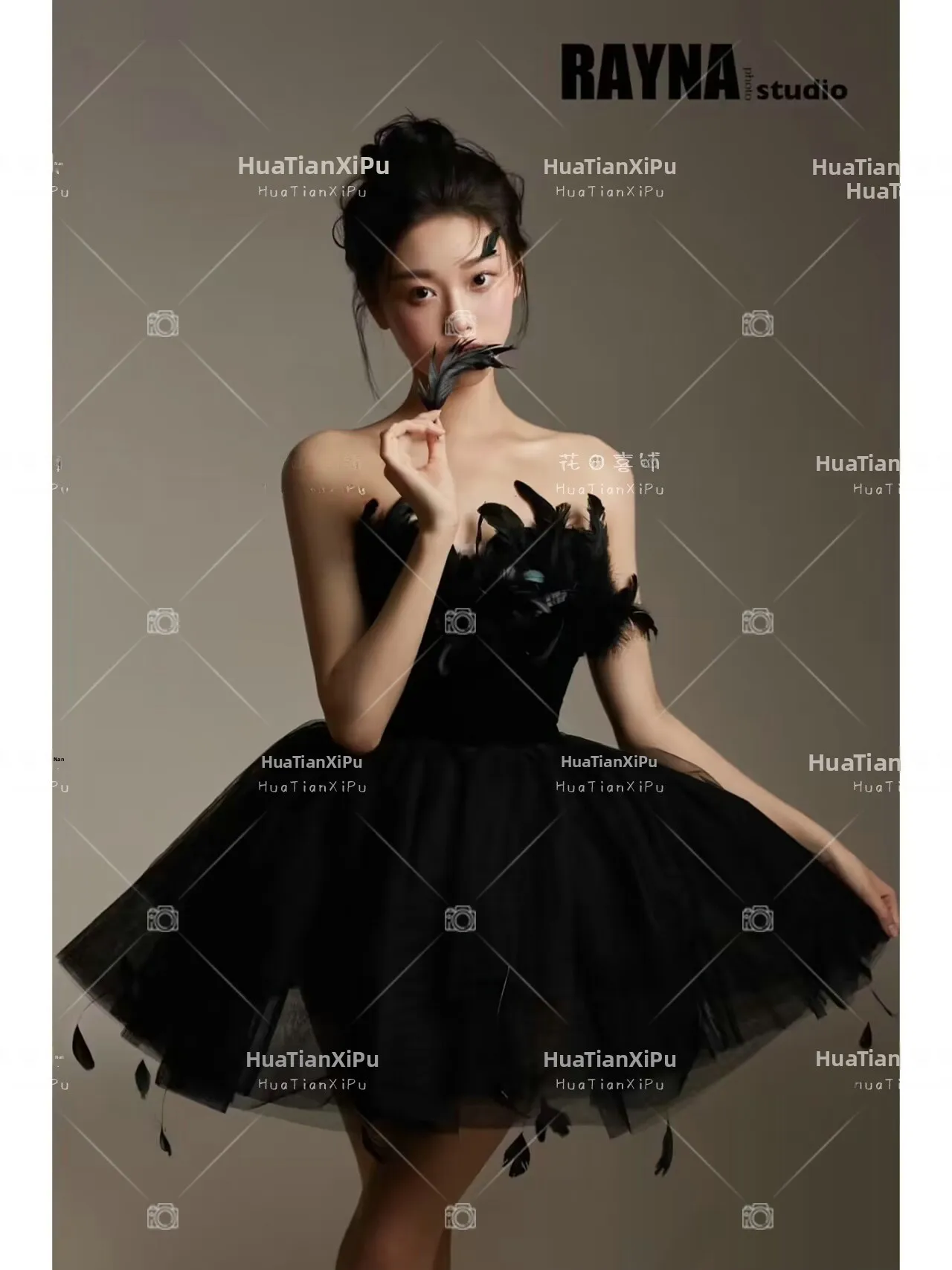 

New Arrival Elegant Black Swan Ballet Photography Studio Theme High Fashion Artistic Portrait Clothing for Girls Summer 2024