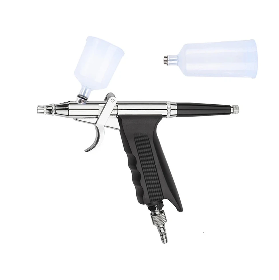 Double action spray gun art craft model painting nail cake Diy 0.3MM 7CC 20CC 40CC cup 15-50Psi air brush pen