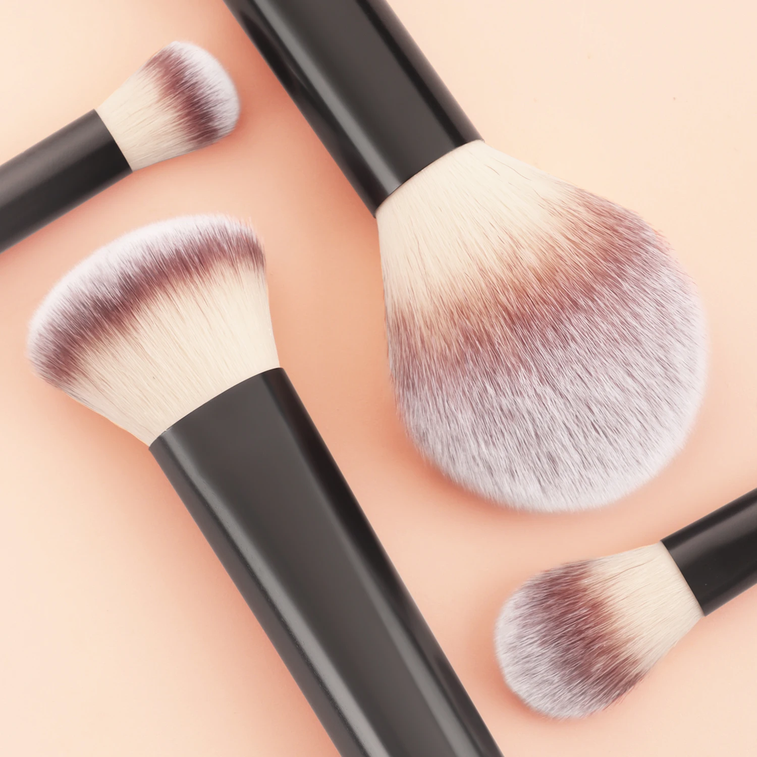 8 long tube makeup brush set, multi-color super soft powder paint, powder blusher brush, eye shadow brush, beginner's full set o