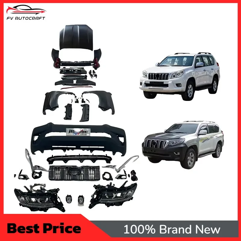 【2026】Top Quality Factory Sale Whole Prado Car Bumpers Conversion Body Kit For Prado Fj150 2010-2017 Upgrade To Prado 2018