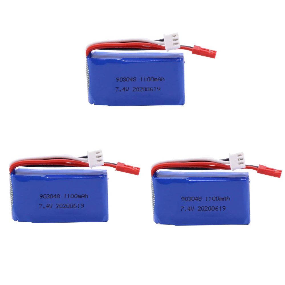 7.4V 1100mAh 903048 Lipo Battery JST Plug For Wltoys V353 A949 A959 A969 A979 k929 RC Drone Cars Boats 7.4V high quality Battery