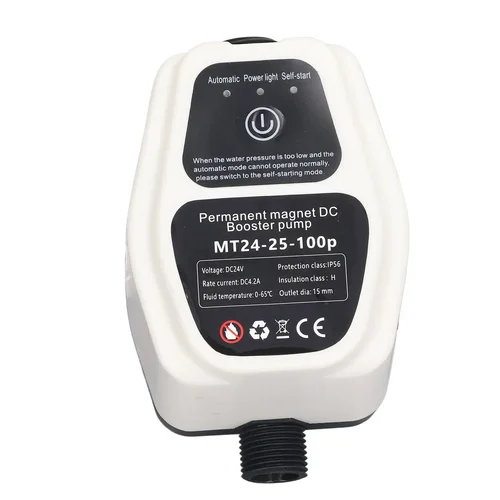 Imagen 1 del producto Bomba de refuerzo de presión de agua silenciosa con detección inteligente automática, bomba de refuerzo de presión de 100W, 24V, 25L