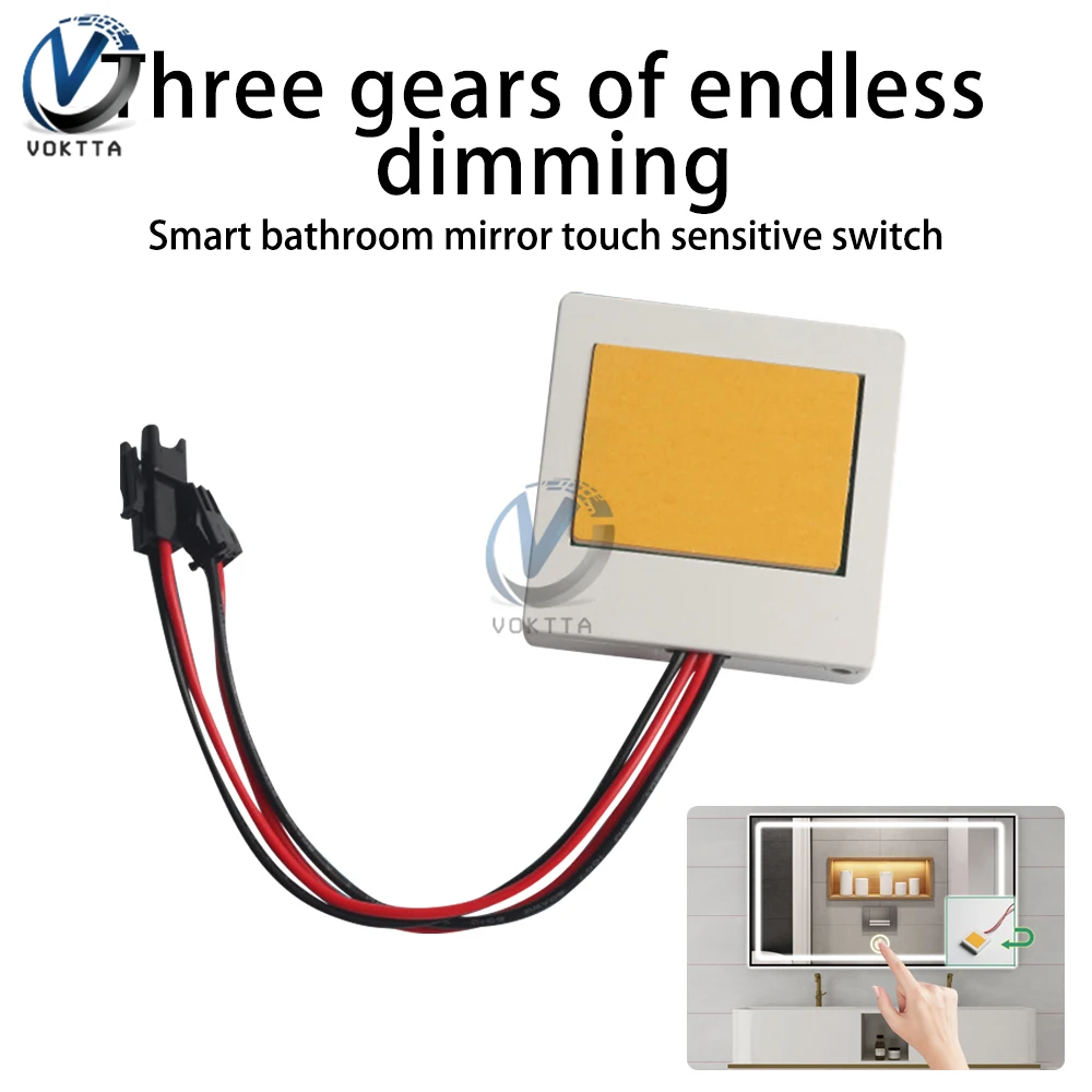 DC12V 5A Smart LED Touch Sensor Switch High Sensitivity Capacitive Touch Sensor Dimmer Poleless Dimming Light Switch Module